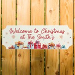 Personalised Christmas Decoration Christmas at the Surname Plaqu