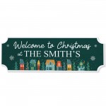 Cute Christmas Decoration Christmas at the 'Surname' Plaque Gift