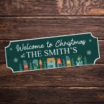 Cute Christmas Decoration Christmas at the 'Surname' Plaque Gift