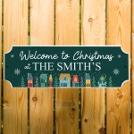 Cute Christmas Decoration Christmas at the 'Surname' Plaque Gift