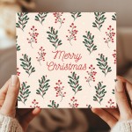 Merry Christmas Greetings Card Kraft Envelope Christmas Card