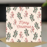 Merry Christmas Greetings Card Kraft Envelope Christmas Card