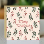 Merry Christmas Greetings Card Kraft Envelope Christmas Card