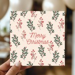 Merry Christmas Greetings Card Kraft Envelope Christmas Card