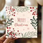 Merry Christmas Greetings Card For Family and Friends 145x145mm 