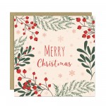 Christmas Cards Pack of 6 With Kraft Envelopes Merry Christmas