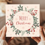 Christmas Cards Pack of 6 With Kraft Envelopes Merry Christmas