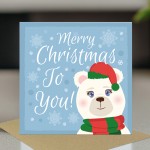 Merry Christmas Card For Kids Son Daughter Cute Xmas Card