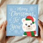 Merry Christmas Card For Kids Son Daughter Cute Xmas Card