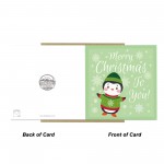 Christmas Card For Children Teacher Cute Penguin Design Xmas 