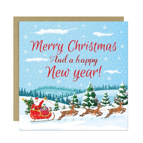 Merry Christmas Card Happy New Year Greetings Cards For Friends 