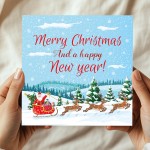 Merry Christmas Card Happy New Year Greetings Cards For Friends 