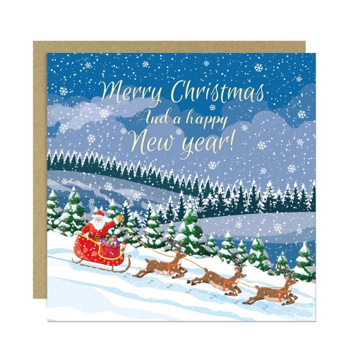 Christmas and New Year Card For Friend Family Happy Christmas