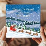 Christmas and New Year Card For Friend Family Happy Christmas
