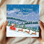 Christmas and New Year Card For Friend Family Happy Christmas