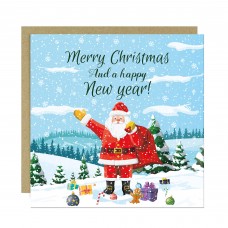 Merry Christmas Happy New Year Card For Friends and Family
