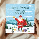 Merry Christmas Happy New Year Card For Friends and Family