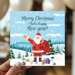 Merry Christmas Happy New Year Card For Friends and Family
