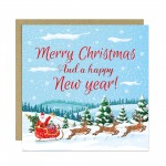 Christmas Cards Multipack of 6 Xmas Santa Cards For Family
