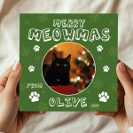 Personalised Christmas Card From The Cat Photo Greetings Card