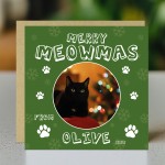 Personalised Christmas Card From The Cat Photo Greetings Card