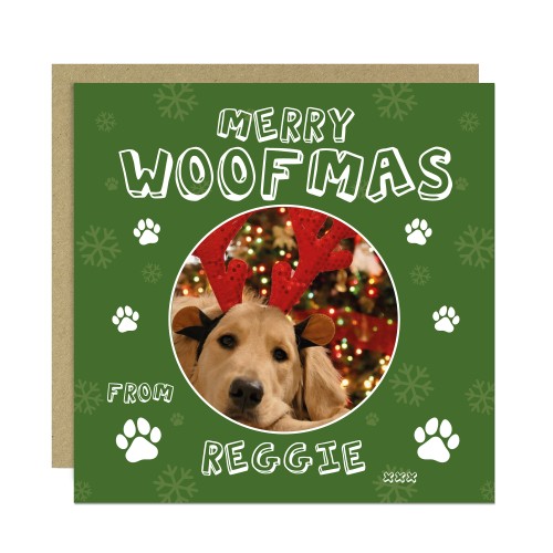 Christmas Card From Dog Puppy MERRY WOOFMAS Card For Mum Dad Christmas Card From Dog Puppy MERRY WOOFMAS Card For Mum Dad
