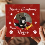 Merry Christmas Card From The Dog Personalised Photo Card