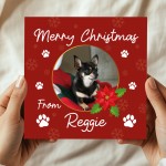 Novelty Christmas Card From The Dog Personalised Photo Card