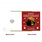 Personalised Photo Christmas Card From The Cat Greetings Card