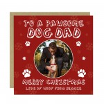 Merry Christmas Card For Pawsome Dog Dad Personalised Photo Card