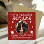 Merry Christmas Card For Pawsome Dog Dad Personalised Photo Card