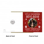 Merry Christmas Card For Pawsome Dog Dad Personalised Photo Card