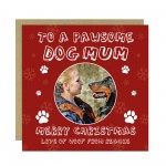 Merry Christmas Card For Pawsome Dog Mum Personalised Photo Card
