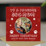 Merry Christmas Card For Pawsome Dog Mum Personalised Photo Card