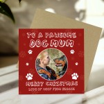 Merry Christmas Card For Pawsome Dog Mum Personalised Photo Card
