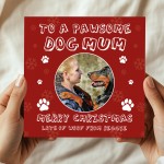 Merry Christmas Card For Pawsome Dog Mum Personalised Photo Card