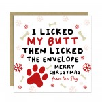 Christmas Card From The Dog With Kraft Envelope Funny Dog Card Christmas Card From The Dog With Kraft Envelope Funny Dog Card