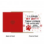 Christmas Card From The Dog With Kraft Envelope Funny Dog Card Christmas Card From The Dog With Kraft Envelope Funny Dog Card