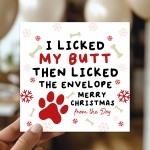 Christmas Card From The Dog With Kraft Envelope Funny Dog Card Christmas Card From The Dog With Kraft Envelope Funny Dog Card