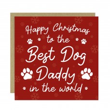 Happy Christmas To The Best Dog Daddy Card From The Dog Puppy