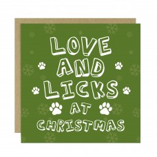 Funny Christmas Card From The Dog Love And Licks At Christmas