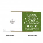 Funny Christmas Card From The Dog Love And Licks At Christmas