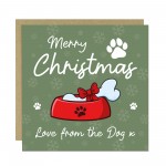 Funny Merry Christmas Card From The Dog Greetings Card