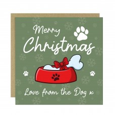 Funny Merry Christmas Card From The Dog Greetings Card