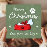 Funny Merry Christmas Card From The Dog Greetings Card