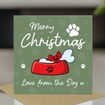 Funny Merry Christmas Card From The Dog Greetings Card