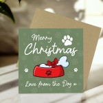 Funny Merry Christmas Card From The Dog Greetings Card