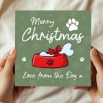 Funny Merry Christmas Card From The Dog Greetings Card