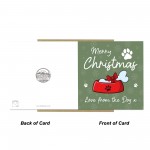 Funny Merry Christmas Card From The Dog Greetings Card