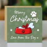 Funny Merry Christmas Card From The Dog Greetings Card